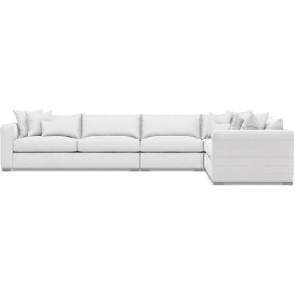 Helena 4-Piece Fabric Sectional by Bernhardt in stainless steel. Made from unique in a unique style.