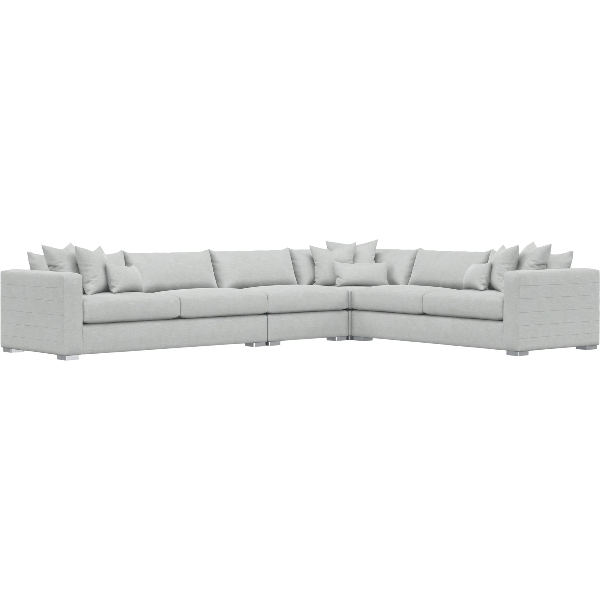 Helena 4-Piece Fabric Sectional by Bernhardt in stainless steel. Made from unique in a unique style.