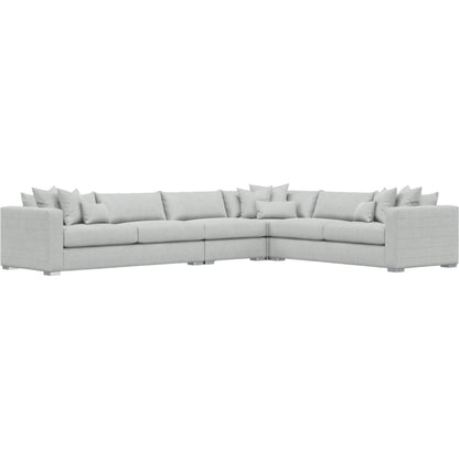 Helena 4-Piece Fabric Sectional by Bernhardt in stainless steel. Made from unique in a unique style.