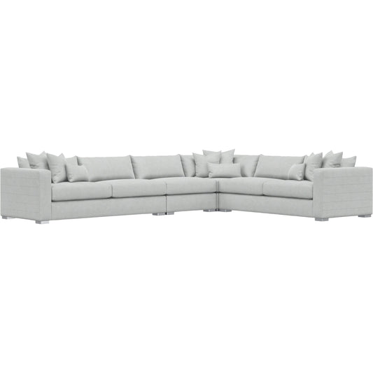 Helena 4-Piece Fabric Sectional by Bernhardt in stainless steel. Made from unique in a unique style.