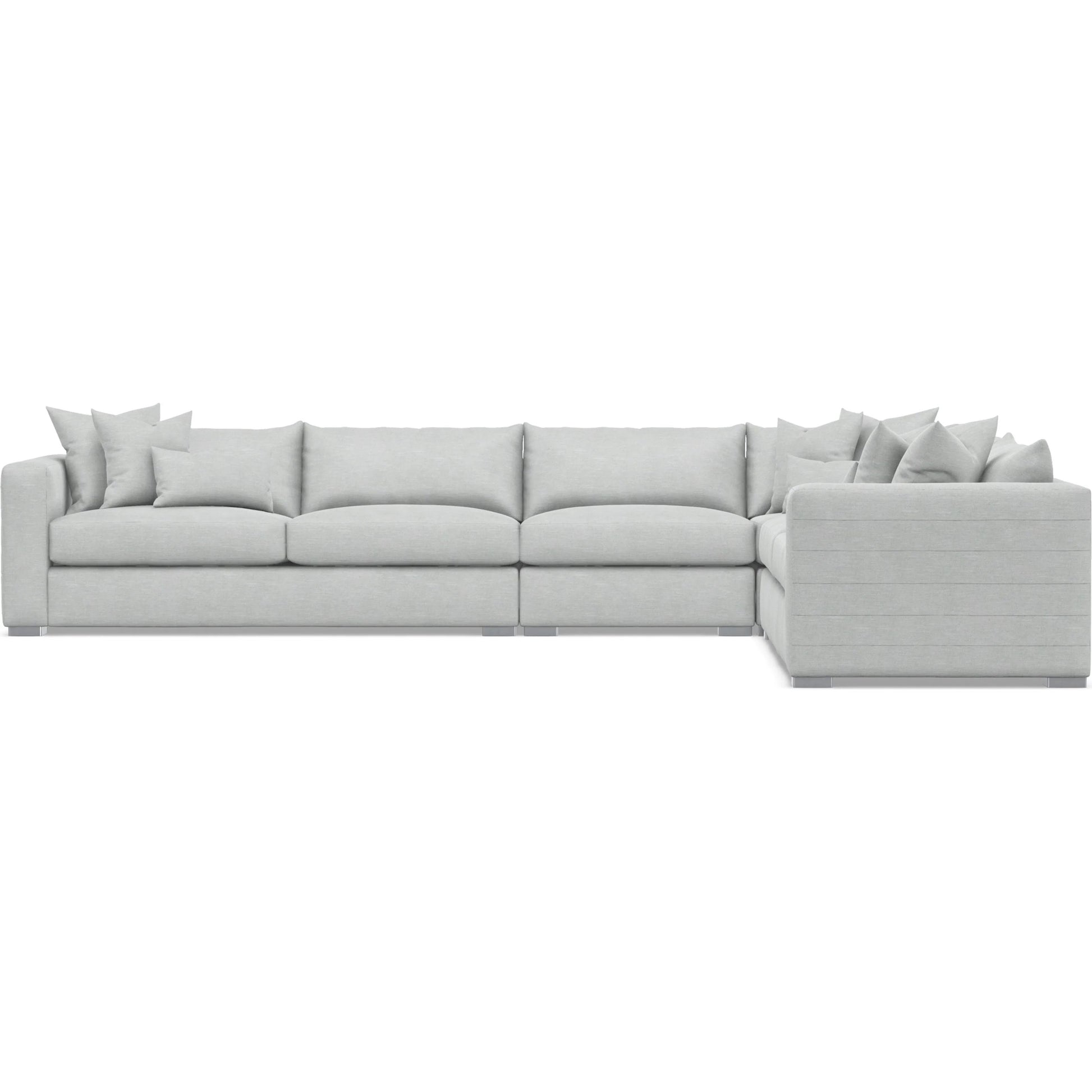 Helena 4-Piece Fabric Sectional by Bernhardt in stainless steel. Made from unique in a unique style.
