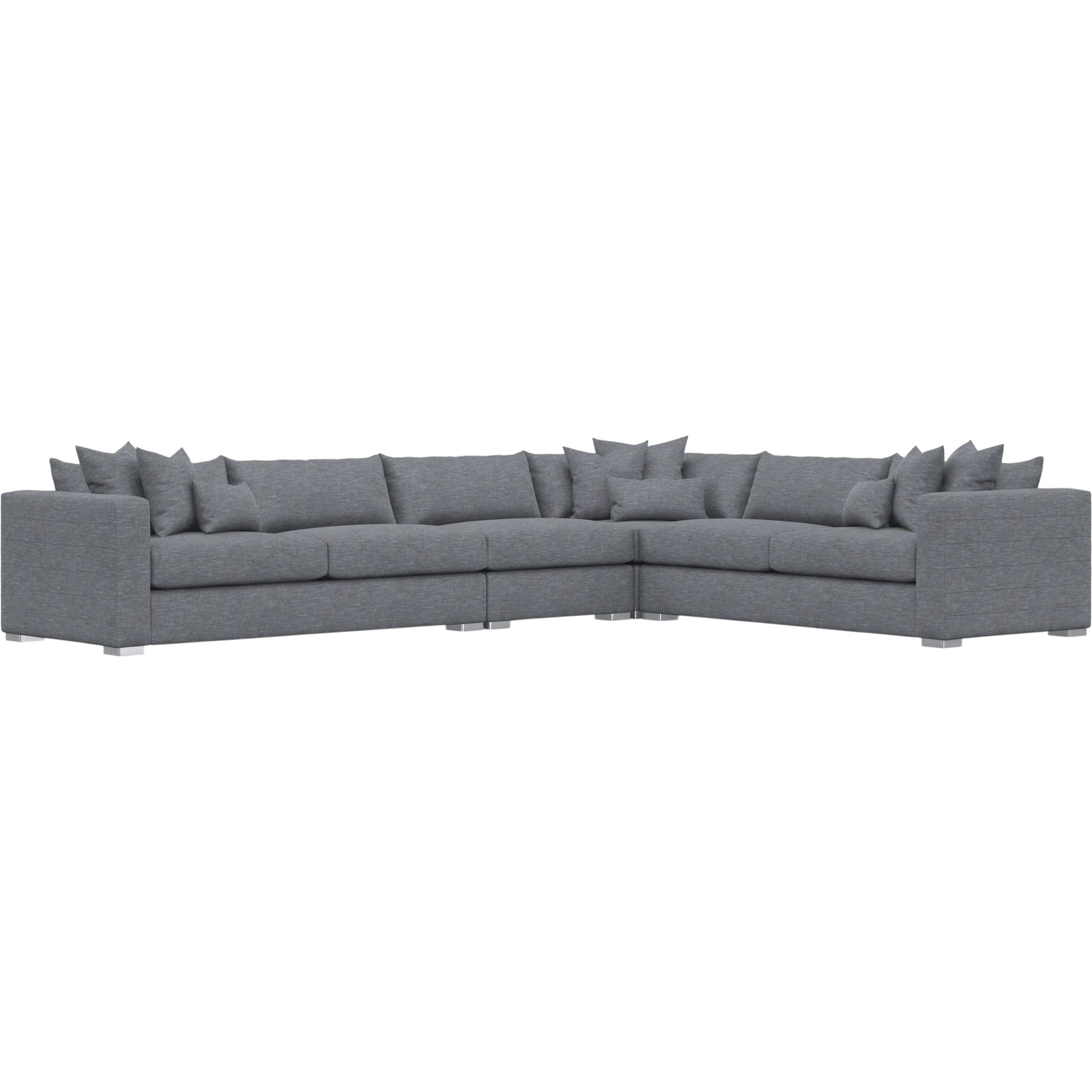 Helena 4-Piece Fabric Sectional by Bernhardt in stainless steel. Made from unique in a unique style.