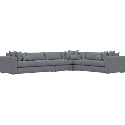 Helena 4-Piece Fabric Sectional by Bernhardt in stainless steel. Made from unique in a unique style.