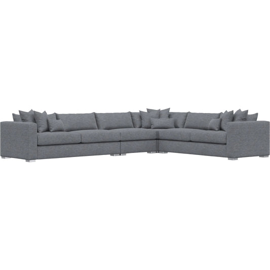 Helena 4-Piece Fabric Sectional by Bernhardt in stainless steel. Made from unique in a unique style.