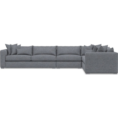 Helena 4-Piece Fabric Sectional by Bernhardt in stainless steel. Made from unique in a unique style.