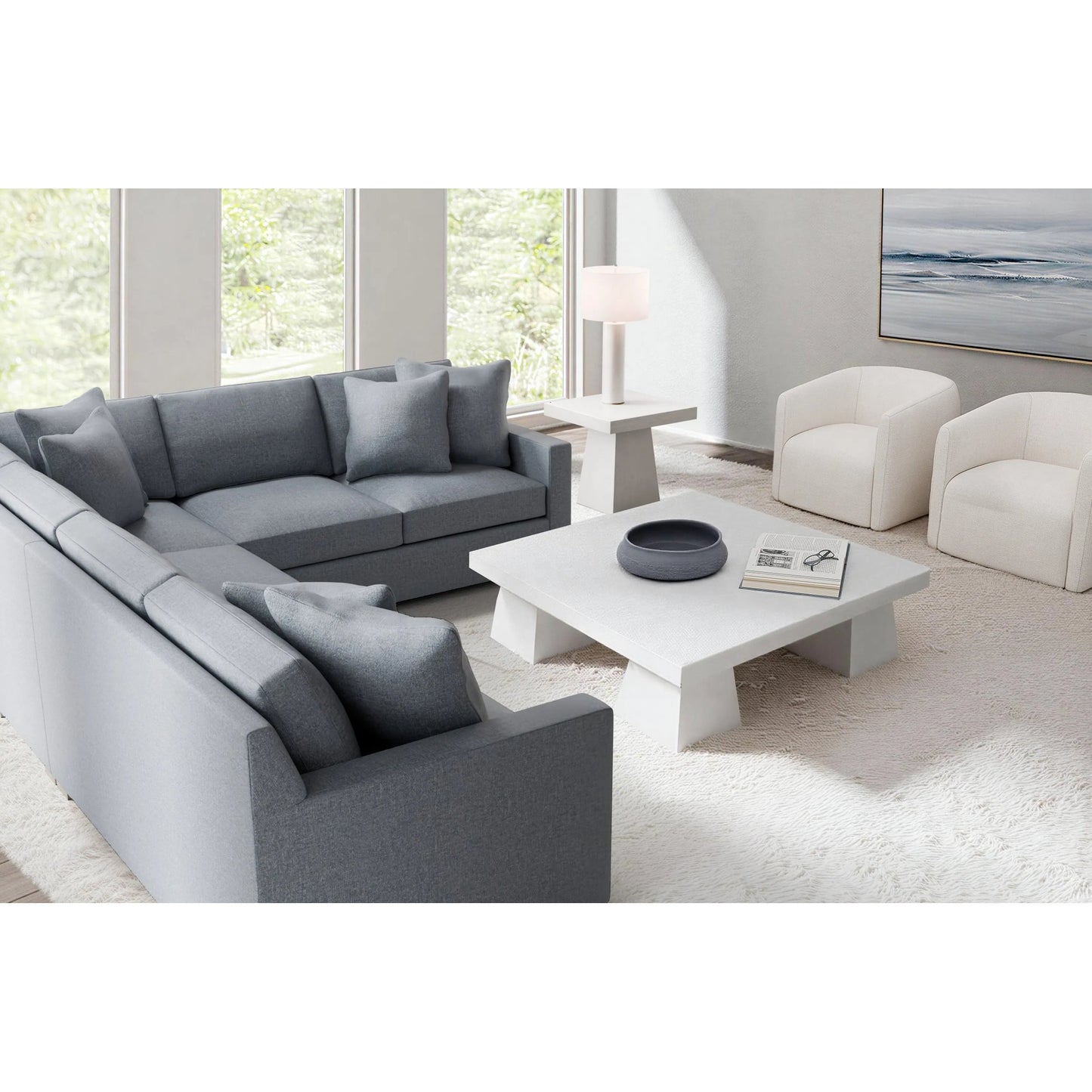 035 SI-2634455 | Lifestyle | Kelsey 4-Piece Fabric Sectional by Bernhardt in wdf, 789 portobello. Made from unique in a unique style.