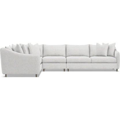 Joli 4-Piece Fabric Sectional by Bernhardt in wdf, 789 portobello. Made from unique in a unique style.