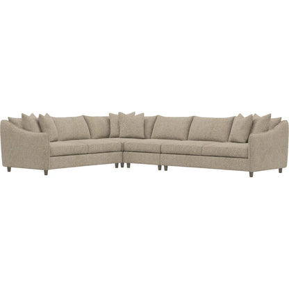 Joli 4-Piece Fabric Sectional by Bernhardt in wdf, 789 portobello. Made from unique in a unique style.