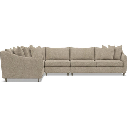 Joli 4-Piece Fabric Sectional by Bernhardt in wdf, 789 portobello. Made from unique in a unique style.