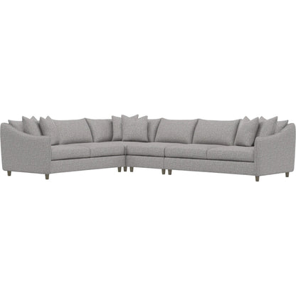 Joli 4-Piece Fabric Sectional by Bernhardt in wdf, 789 portobello. Made from unique in a unique style.