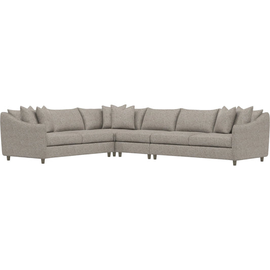 Joli 4-Piece Fabric Sectional by Bernhardt in wdf, 789 portobello. Made from unique in a unique style.
