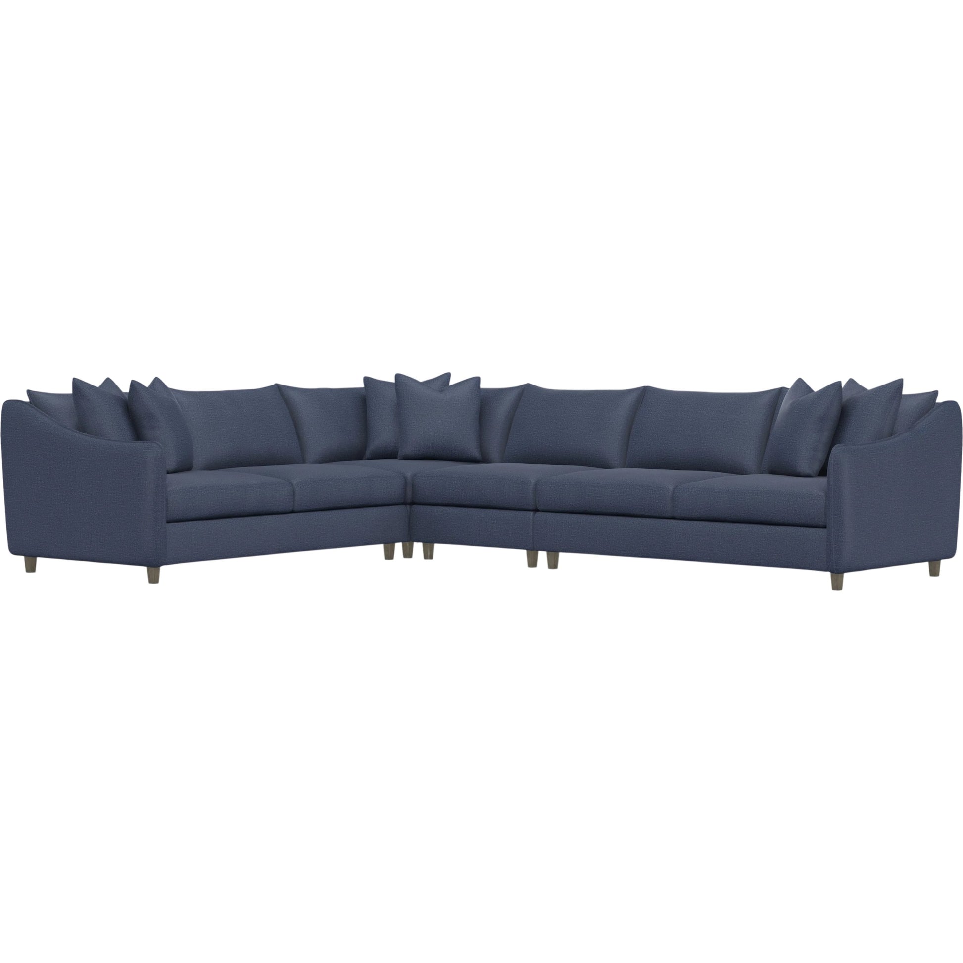 Joli 4-Piece Fabric Sectional by Bernhardt in wdf, 789 portobello. Made from unique in a unique style.