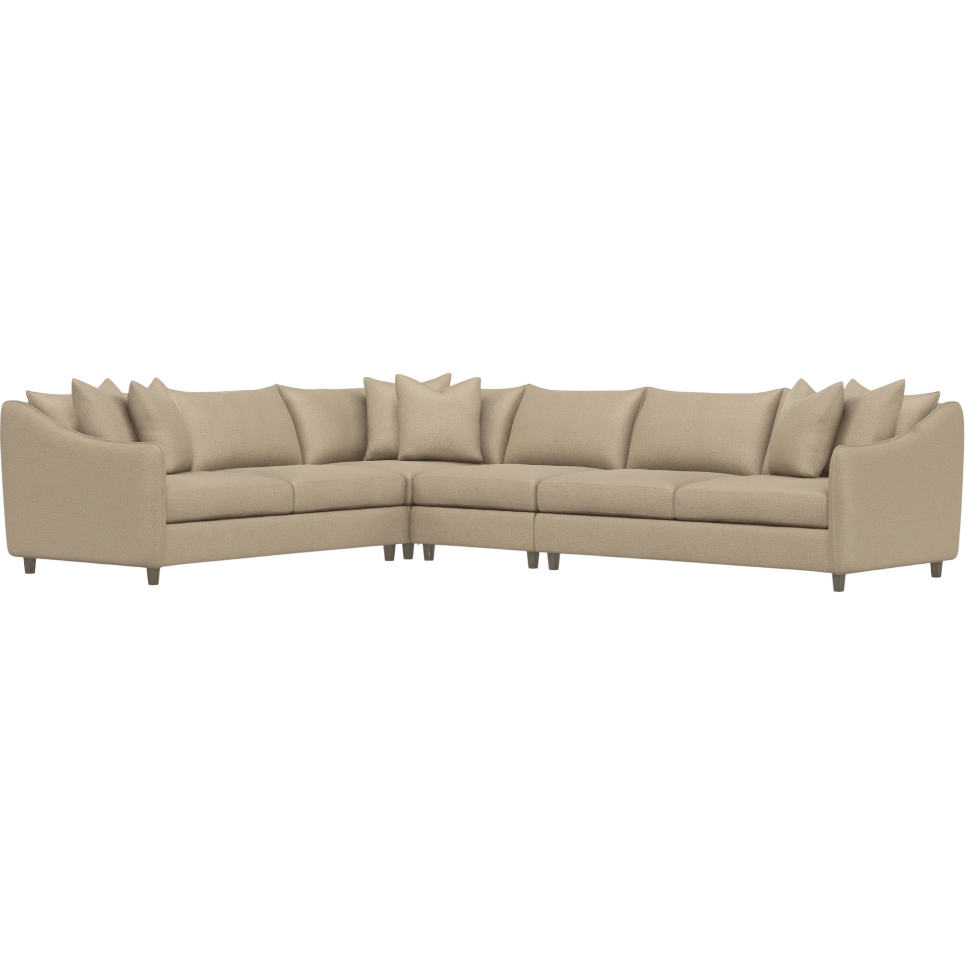 Joli 4-Piece Fabric Sectional by Bernhardt in wdf, 789 portobello. Made from unique in a unique style.