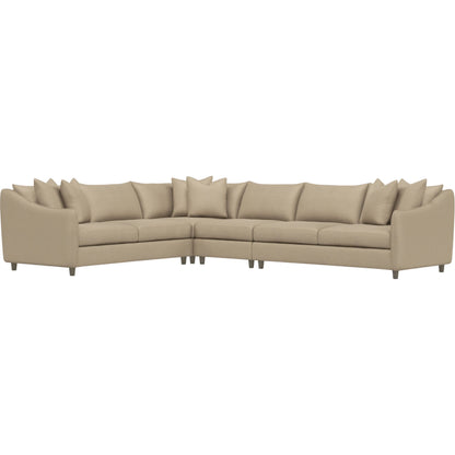 Joli 4-Piece Fabric Sectional by Bernhardt in wdf, 789 portobello. Made from unique in a unique style.
