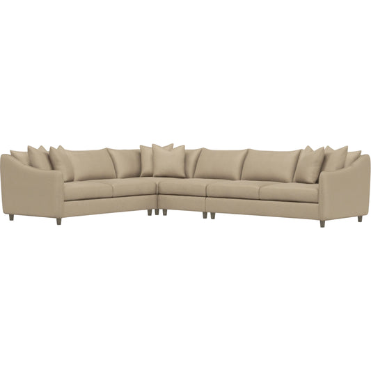 Joli 4-Piece Fabric Sectional by Bernhardt in wdf, 789 portobello. Made from unique in a unique style.