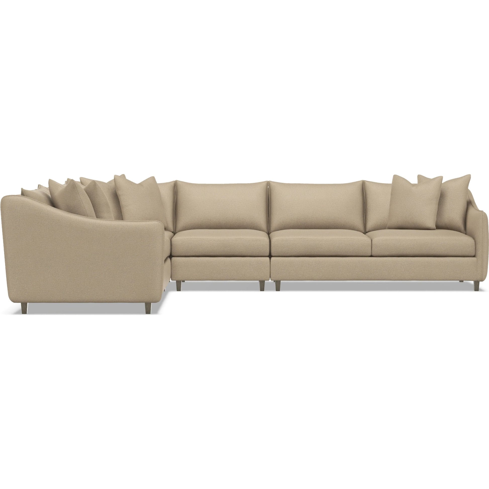 Joli 4-Piece Fabric Sectional by Bernhardt in wdf, 789 portobello. Made from unique in a unique style.