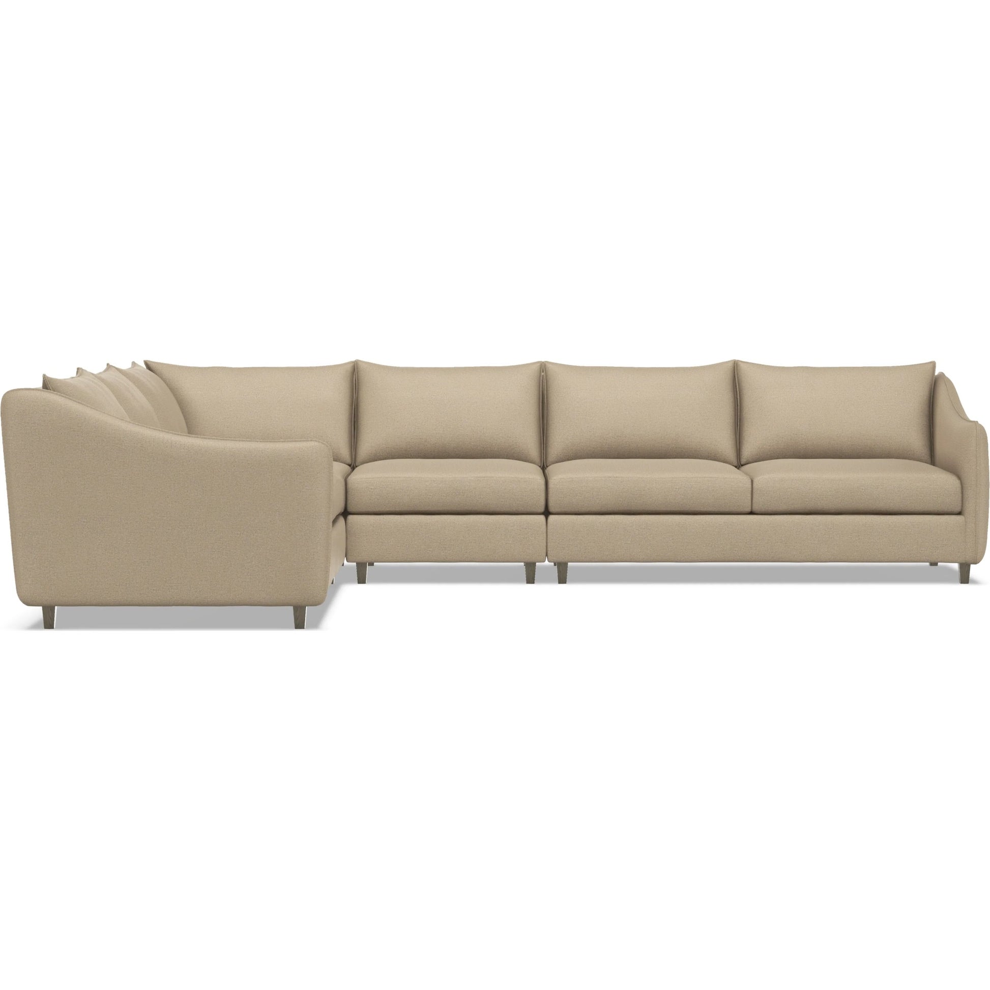 Joli 4-Piece Fabric Sectional by Bernhardt in wdf, 789 portobello. Made from unique in a unique style.