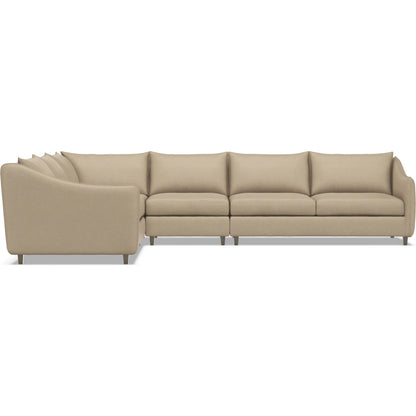 Joli 4-Piece Fabric Sectional by Bernhardt in wdf, 789 portobello. Made from unique in a unique style.