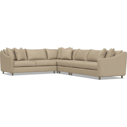 Joli 4-Piece Fabric Sectional by Bernhardt in wdf, 789 portobello. Made from unique in a unique style.