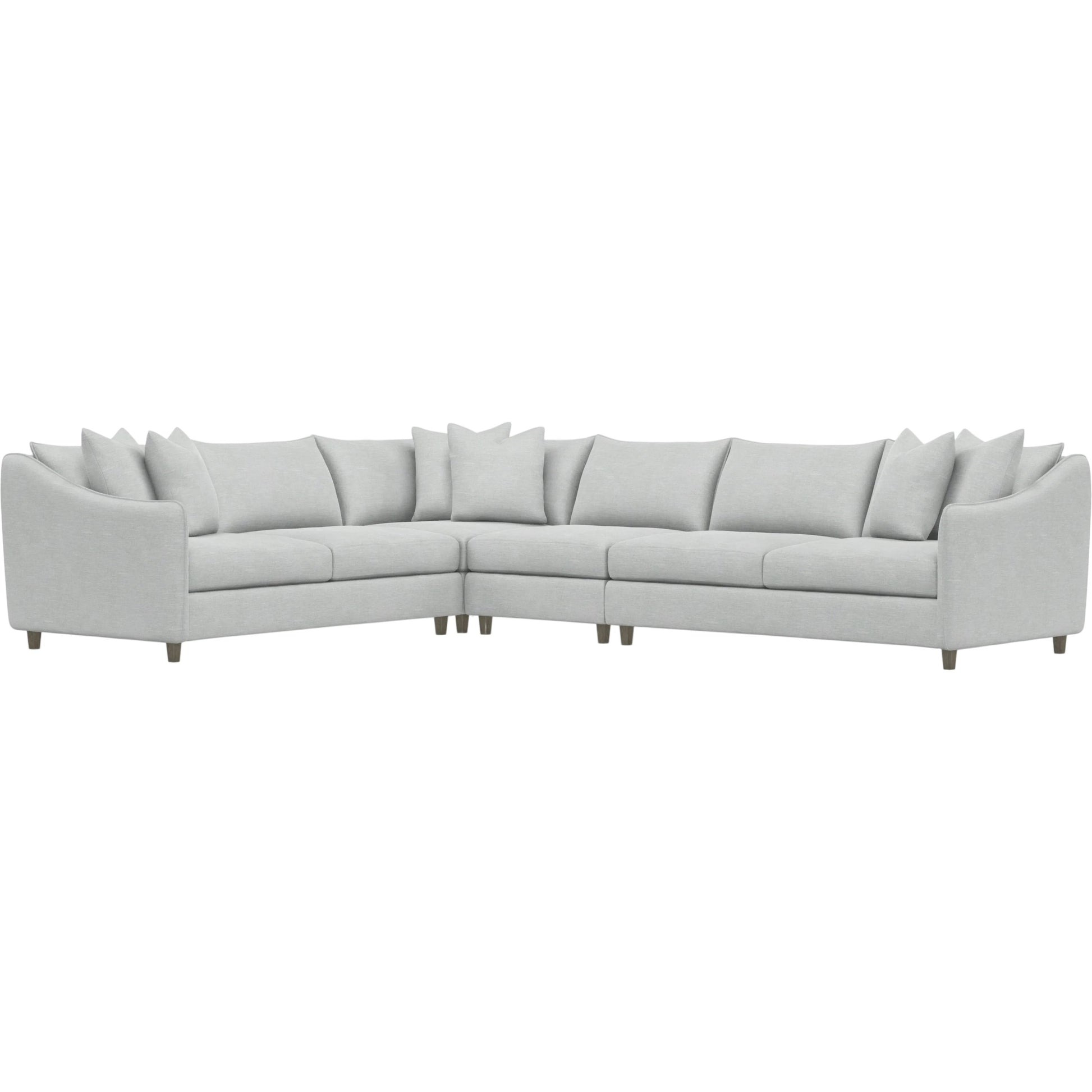 Joli 4-Piece Fabric Sectional by Bernhardt in wdf, 789 portobello. Made from unique in a unique style.
