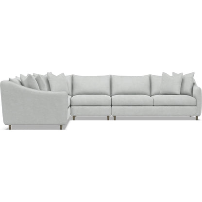 Joli 4-Piece Fabric Sectional by Bernhardt in wdf, 789 portobello. Made from unique in a unique style.