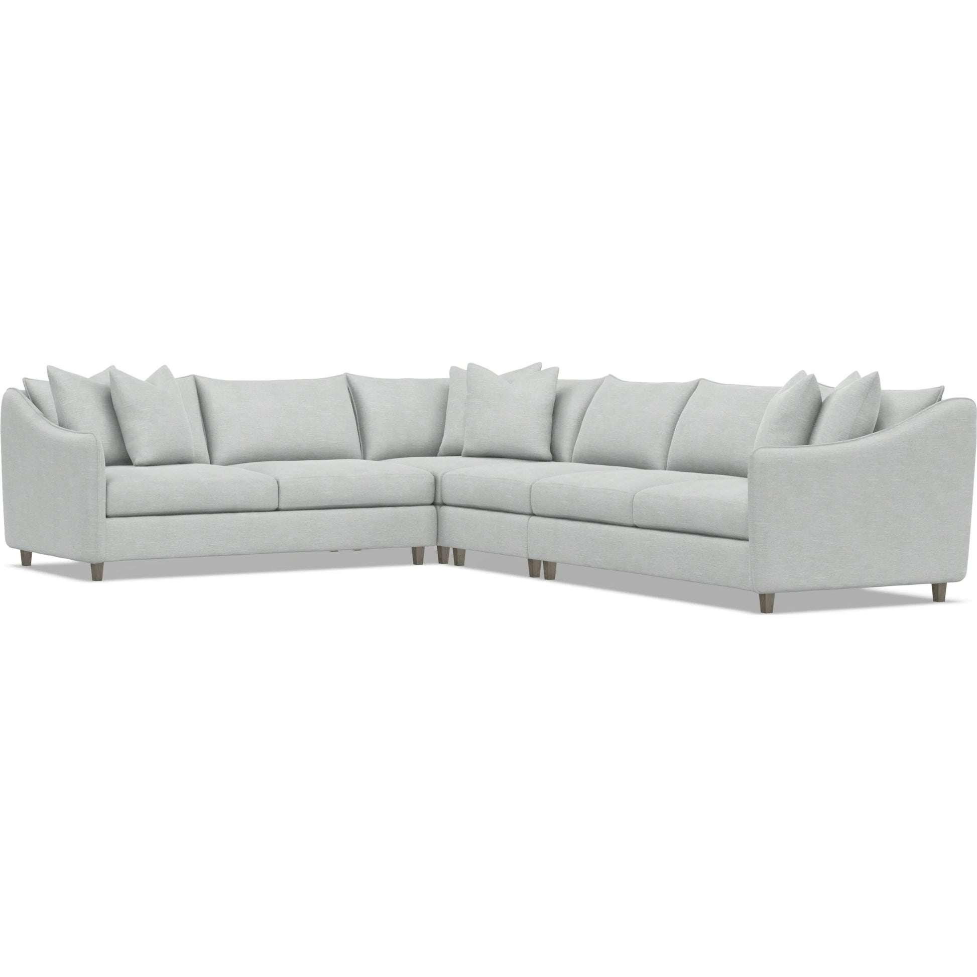Joli 4-Piece Fabric Sectional by Bernhardt in wdf, 789 portobello. Made from unique in a unique style.