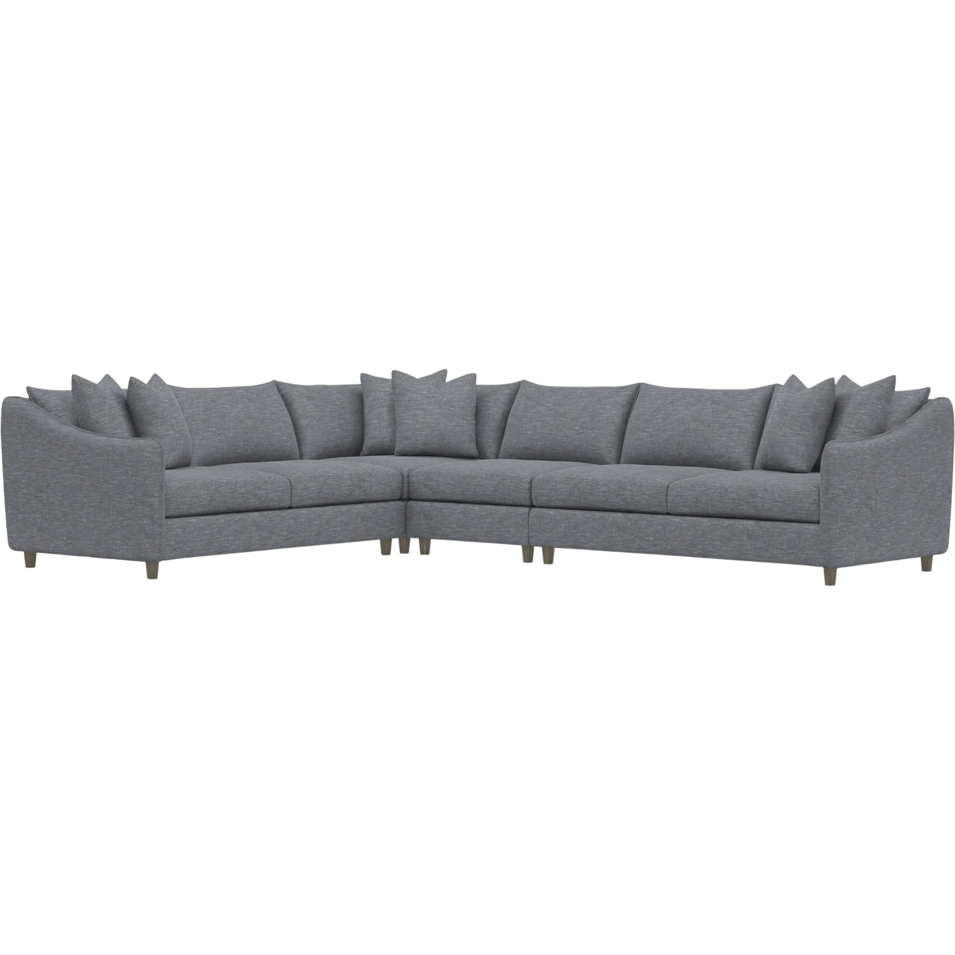 Joli 4-Piece Fabric Sectional by Bernhardt in wdf, 789 portobello. Made from unique in a unique style.