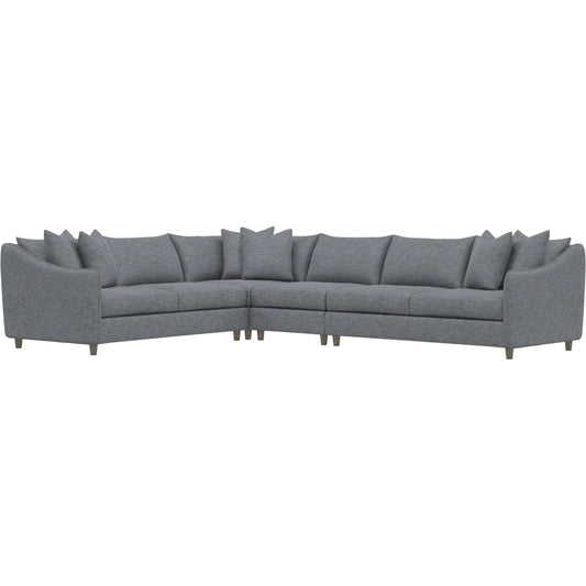 Joli 4-Piece Fabric Sectional by Bernhardt in wdf, 789 portobello. Made from unique in a unique style.