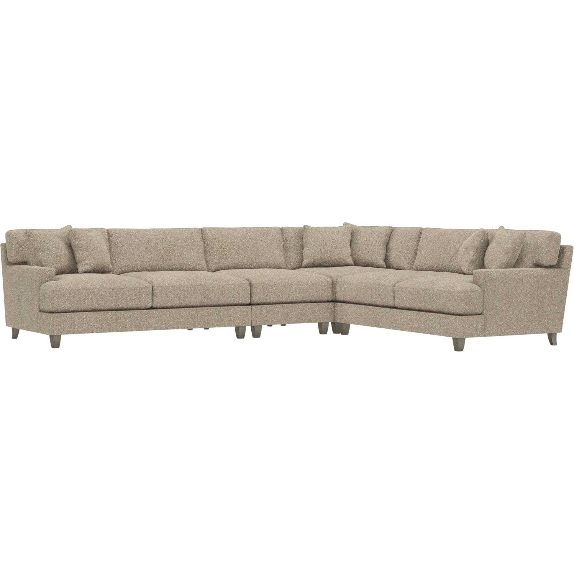 Mila 4-Piece Fabric Sectional by Bernhardt in wdf, 789 portobello. Made from unique in a unique style.