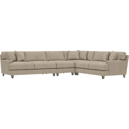 Mila 4-Piece Fabric Sectional by Bernhardt in wdf, 789 portobello. Made from unique in a unique style.