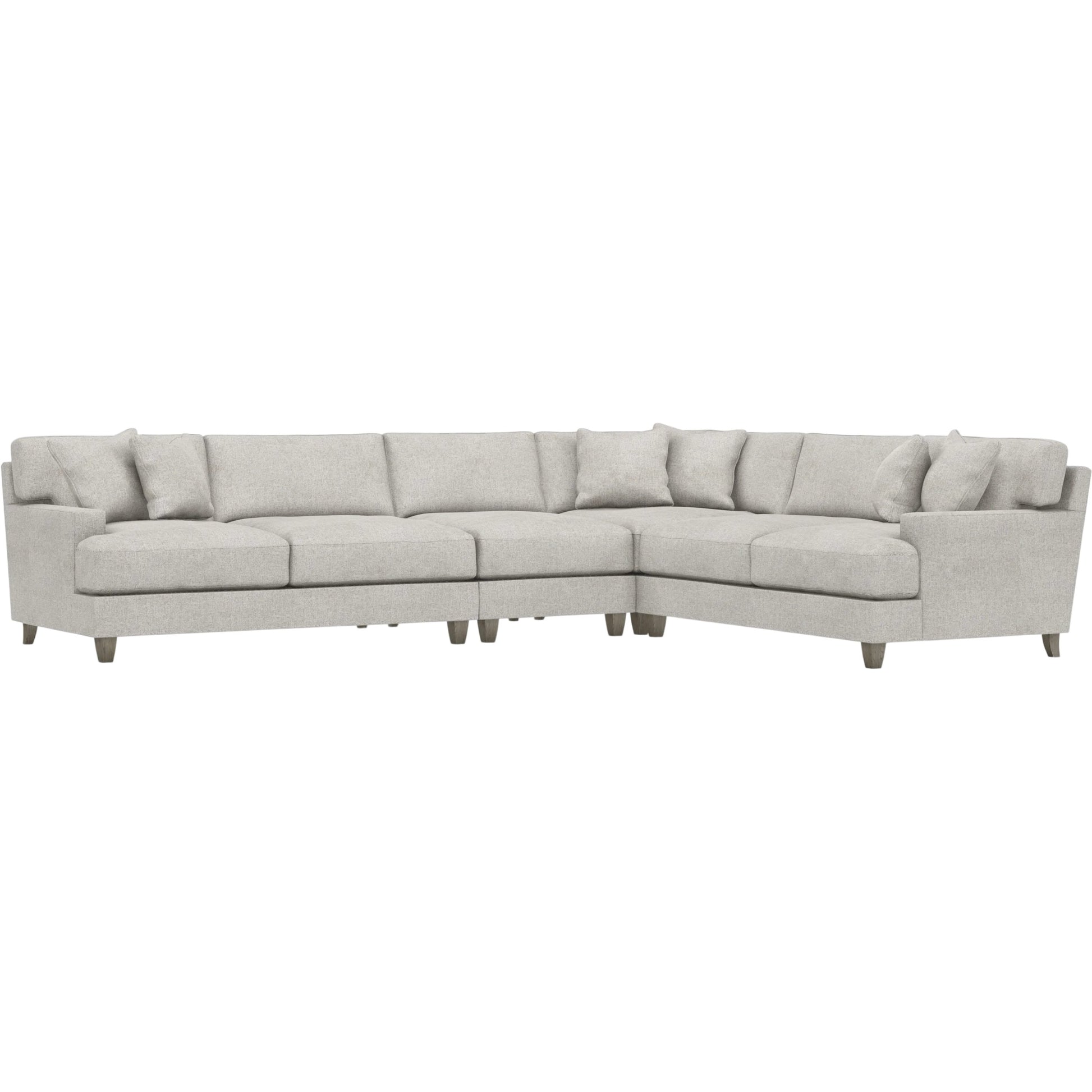 Mila 4-Piece Fabric Sectional by Bernhardt in wdf, 789 portobello. Made from unique in a unique style.