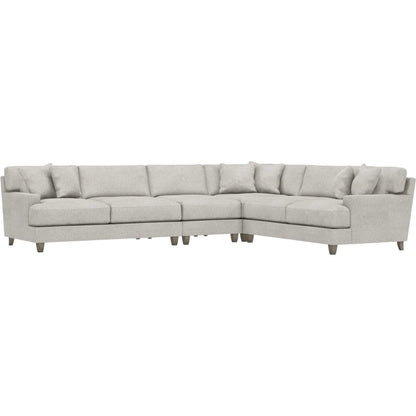 Mila 4-Piece Fabric Sectional by Bernhardt in wdf, 789 portobello. Made from unique in a unique style.