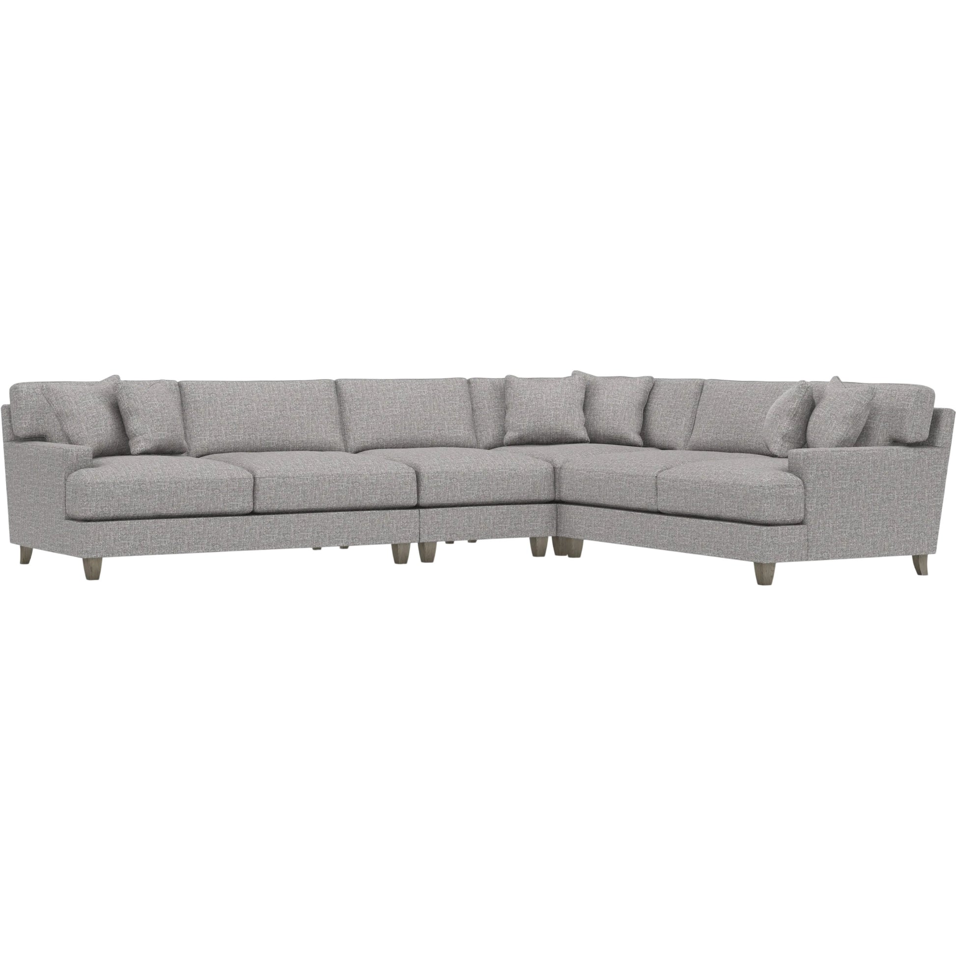 Mila 4-Piece Fabric Sectional by Bernhardt in wdf, 789 portobello. Made from unique in a unique style.