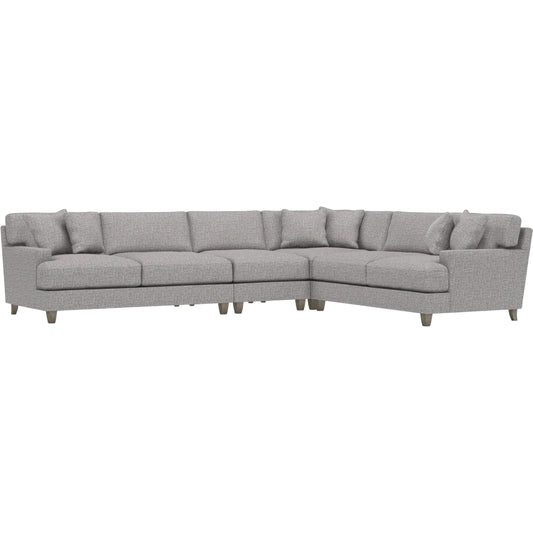 Mila 4-Piece Fabric Sectional by Bernhardt in wdf, 789 portobello. Made from unique in a unique style.