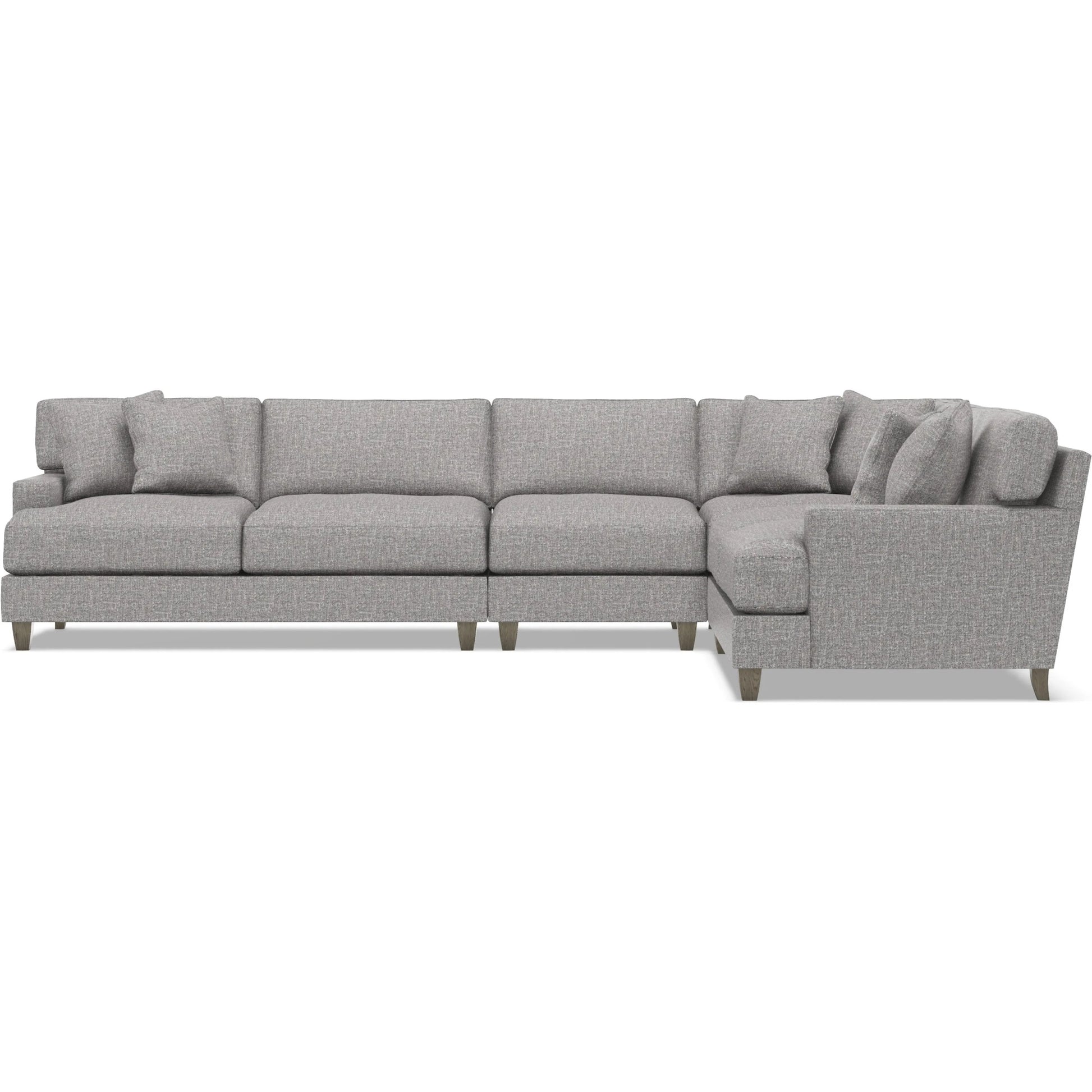 Mila 4-Piece Fabric Sectional by Bernhardt in wdf, 789 portobello. Made from unique in a unique style.