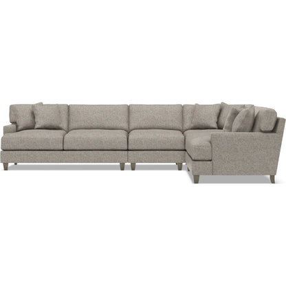 Mila 4-Piece Fabric Sectional by Bernhardt in wdf, 789 portobello. Made from unique in a unique style.