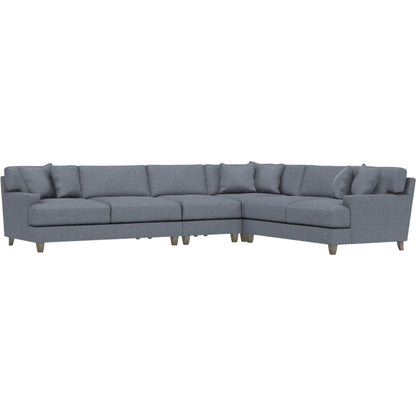Mila 4-Piece Fabric Sectional by Bernhardt in wdf, 789 portobello. Made from unique in a unique style.