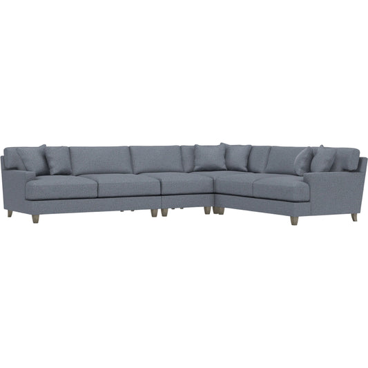 Mila 4-Piece Fabric Sectional by Bernhardt in wdf, 789 portobello. Made from unique in a unique style.