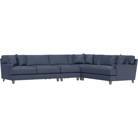 Mila 4-Piece Fabric Sectional by Bernhardt in wdf, 789 portobello. Made from unique in a unique style.