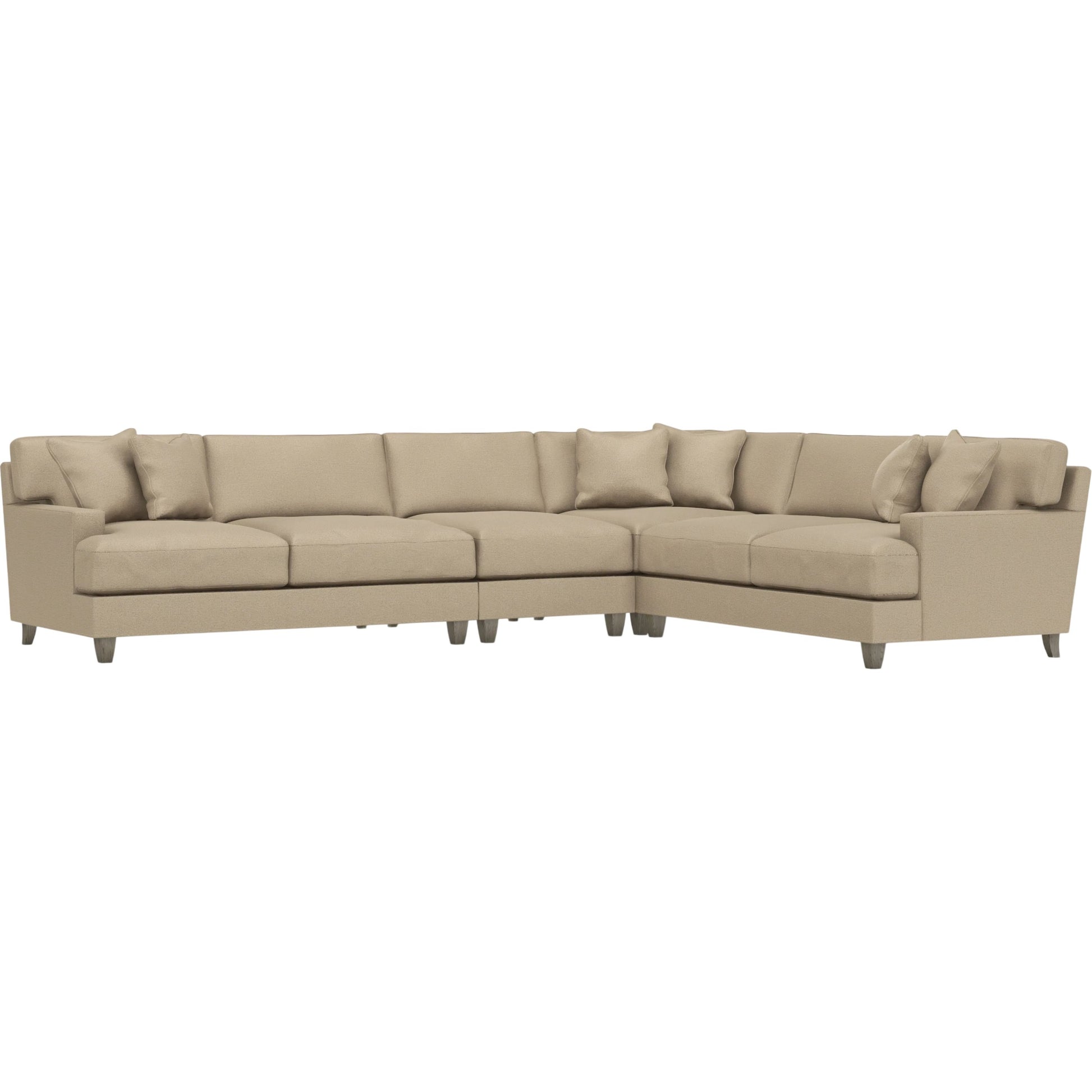 Mila 4-Piece Fabric Sectional by Bernhardt in wdf, 789 portobello. Made from unique in a unique style.