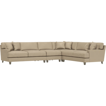 Mila 4-Piece Fabric Sectional by Bernhardt in wdf, 789 portobello. Made from unique in a unique style.