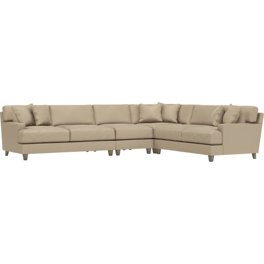 Mila 4-Piece Fabric Sectional by Bernhardt in wdf, 789 portobello. Made from unique in a unique style.
