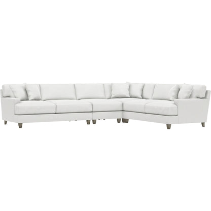 Mila 4-Piece Fabric Sectional by Bernhardt in wdf, 789 portobello. Made from unique in a unique style.