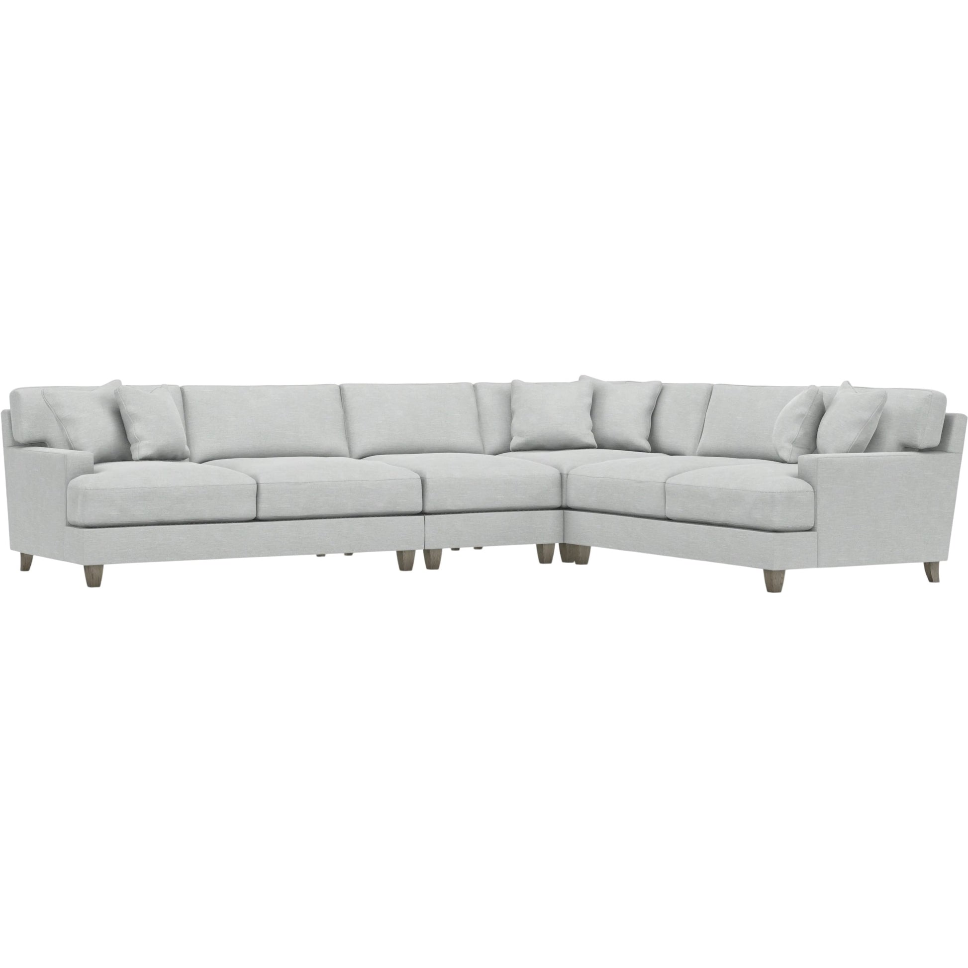 Mila 4-Piece Fabric Sectional by Bernhardt in wdf, 789 portobello. Made from unique in a unique style.