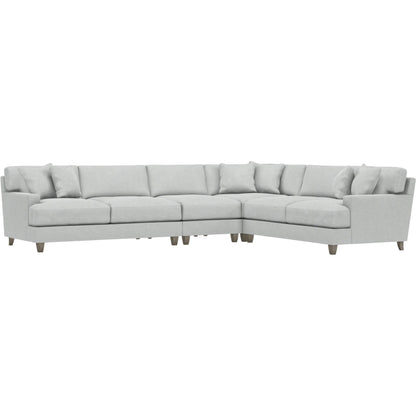 Mila 4-Piece Fabric Sectional by Bernhardt in wdf, 789 portobello. Made from unique in a unique style.