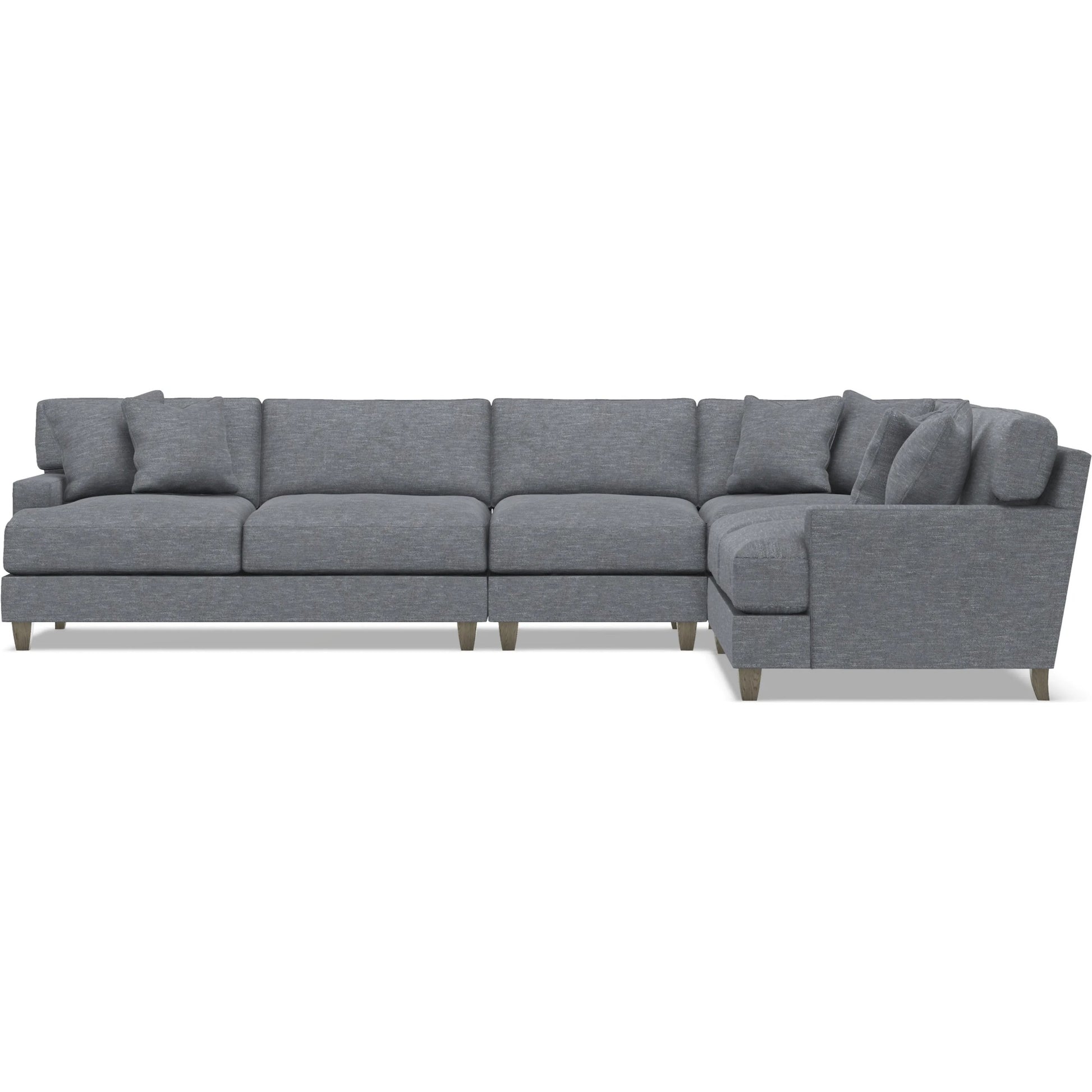 Mila 4-Piece Fabric Sectional by Bernhardt in wdf, 789 portobello. Made from unique in a unique style.