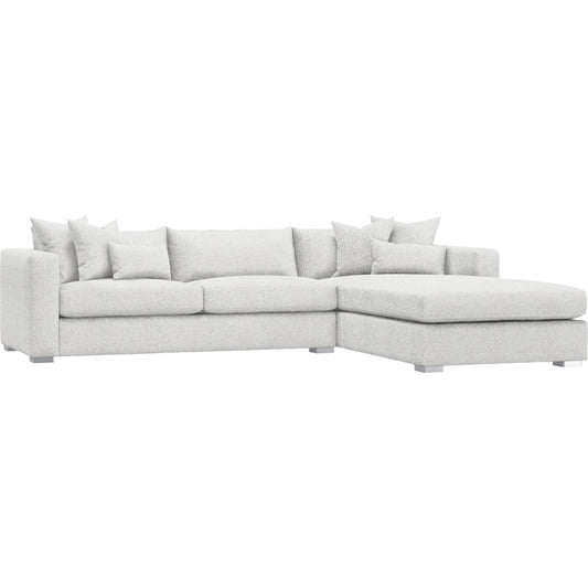 Helena 2-Piece Fabric Sectional by Bernhardt in stainless steel. Made from unique in a unique style.