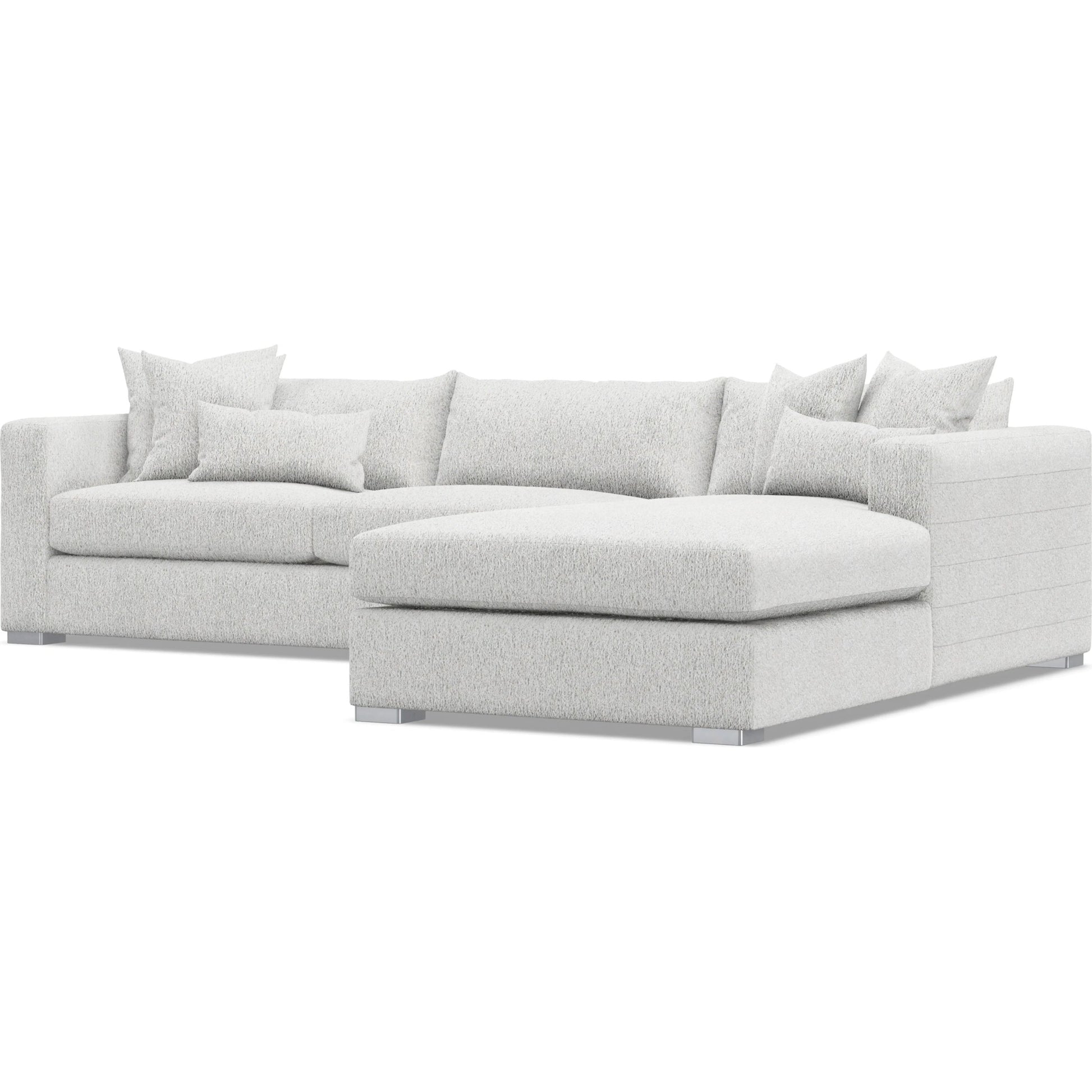 Helena 2-Piece Fabric Sectional by Bernhardt in stainless steel. Made from unique in a unique style.