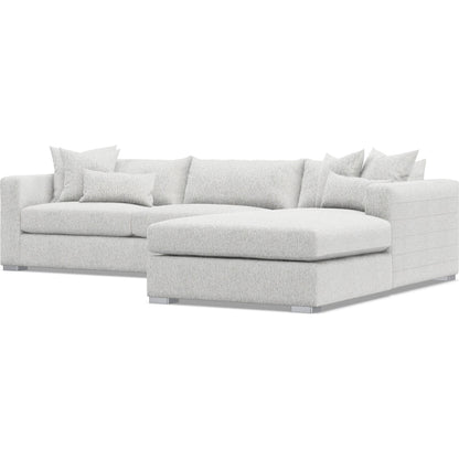 Helena 2-Piece Fabric Sectional by Bernhardt in stainless steel. Made from unique in a unique style.