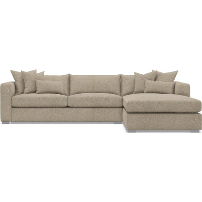 Helena 2-Piece Fabric Sectional by Bernhardt in stainless steel. Made from unique in a unique style.